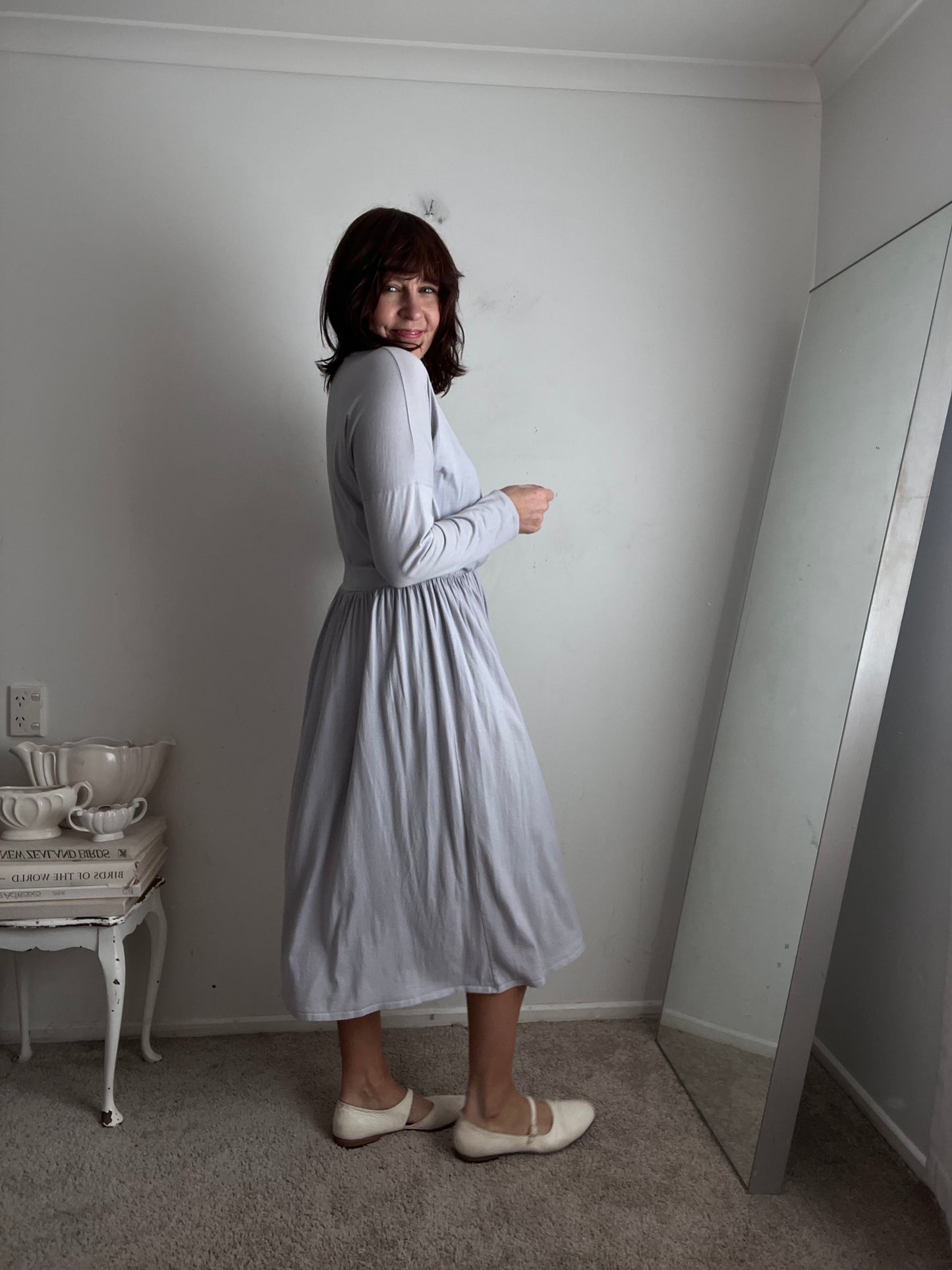 KOWTOW Long Sleeve Gather Dress RRP$209 (10-12)