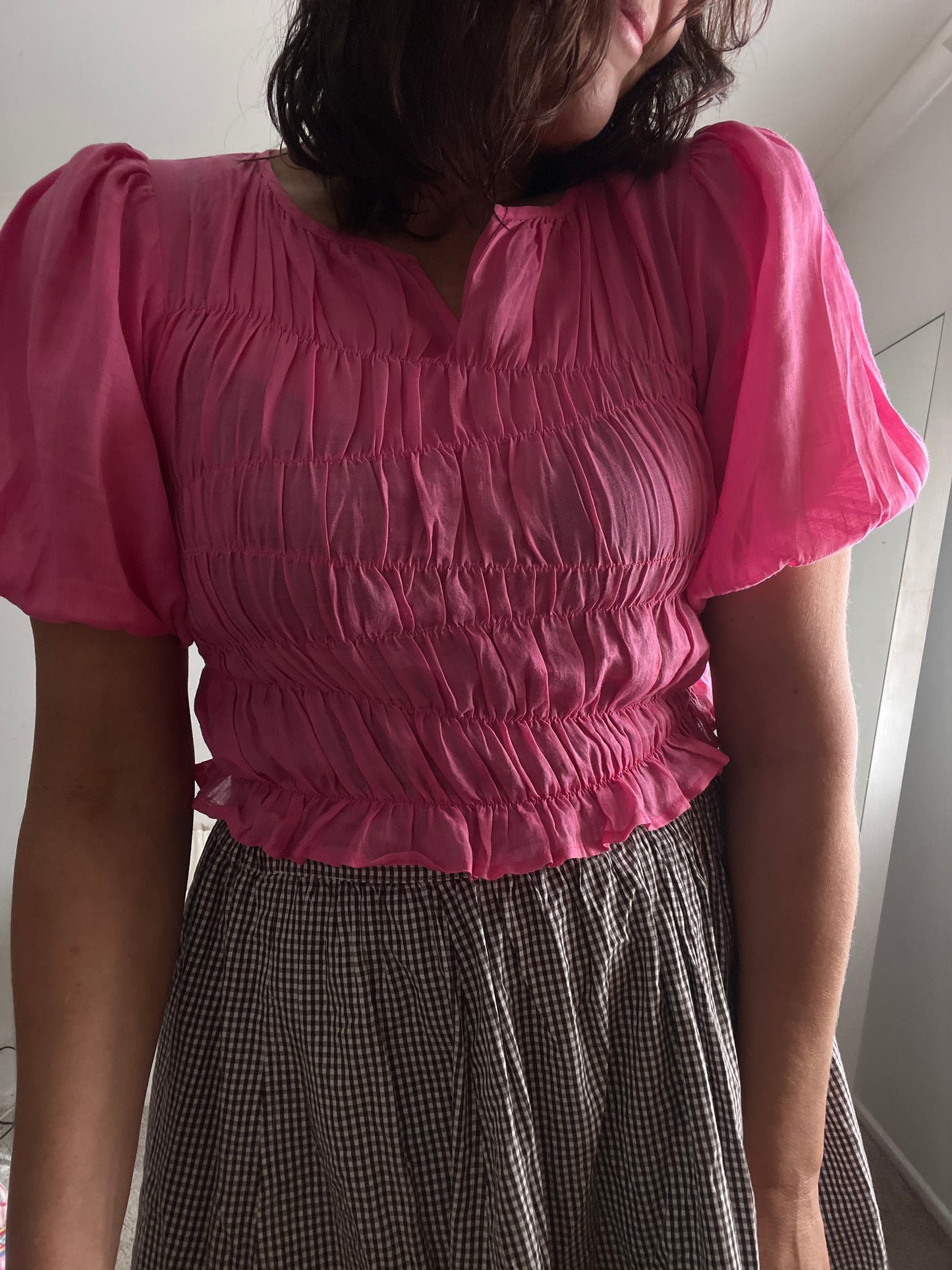RUBY Pink Shirred RamieTop RRP$229 (10)