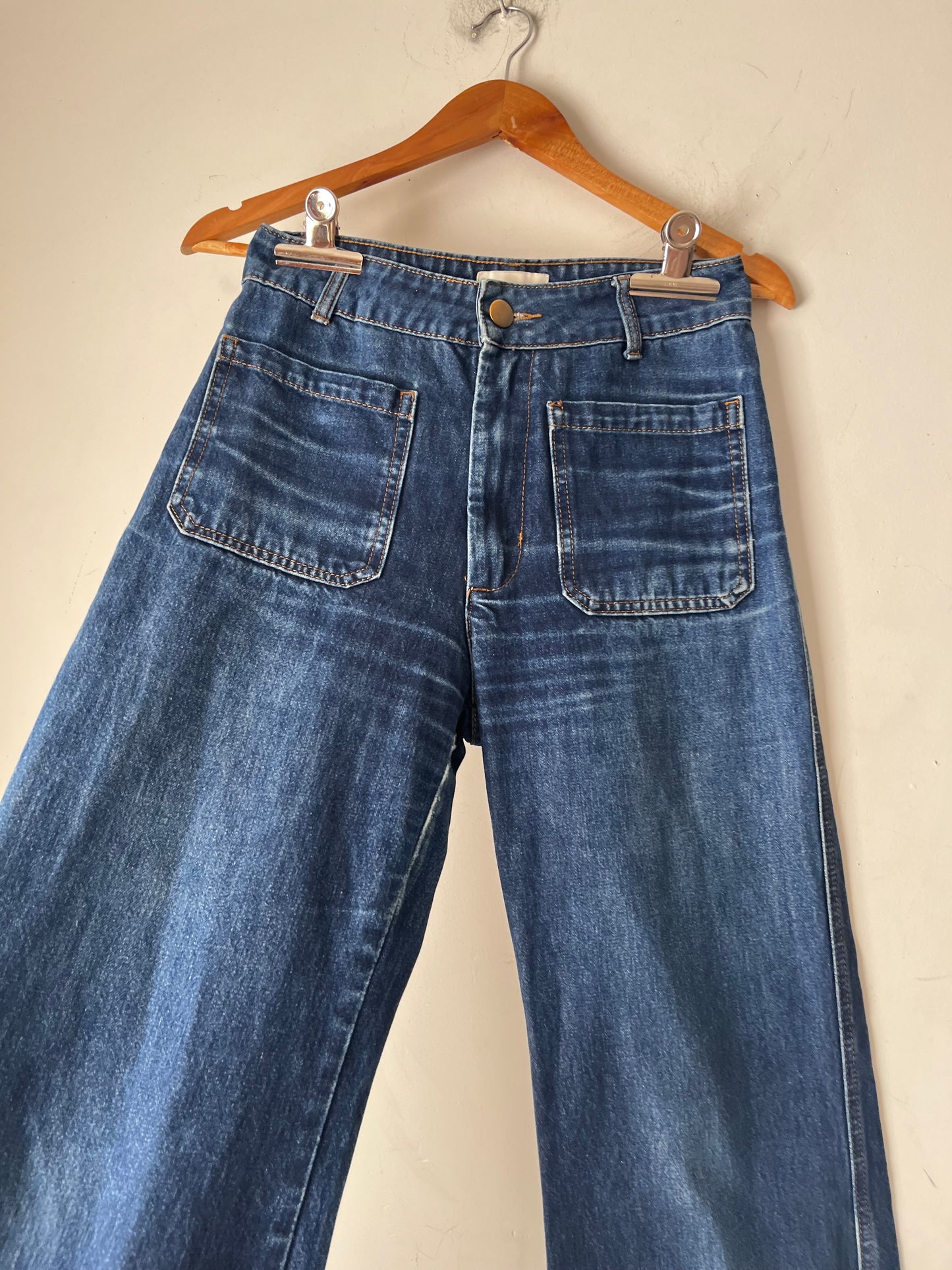 DISSH Patch Pocket Wide Leg Jeans RRP$200 (8-10)