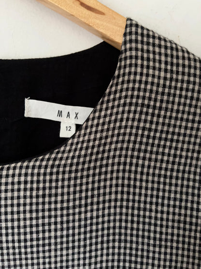 MAX Gingham Linen Tiered Dress RRP$159 (12)