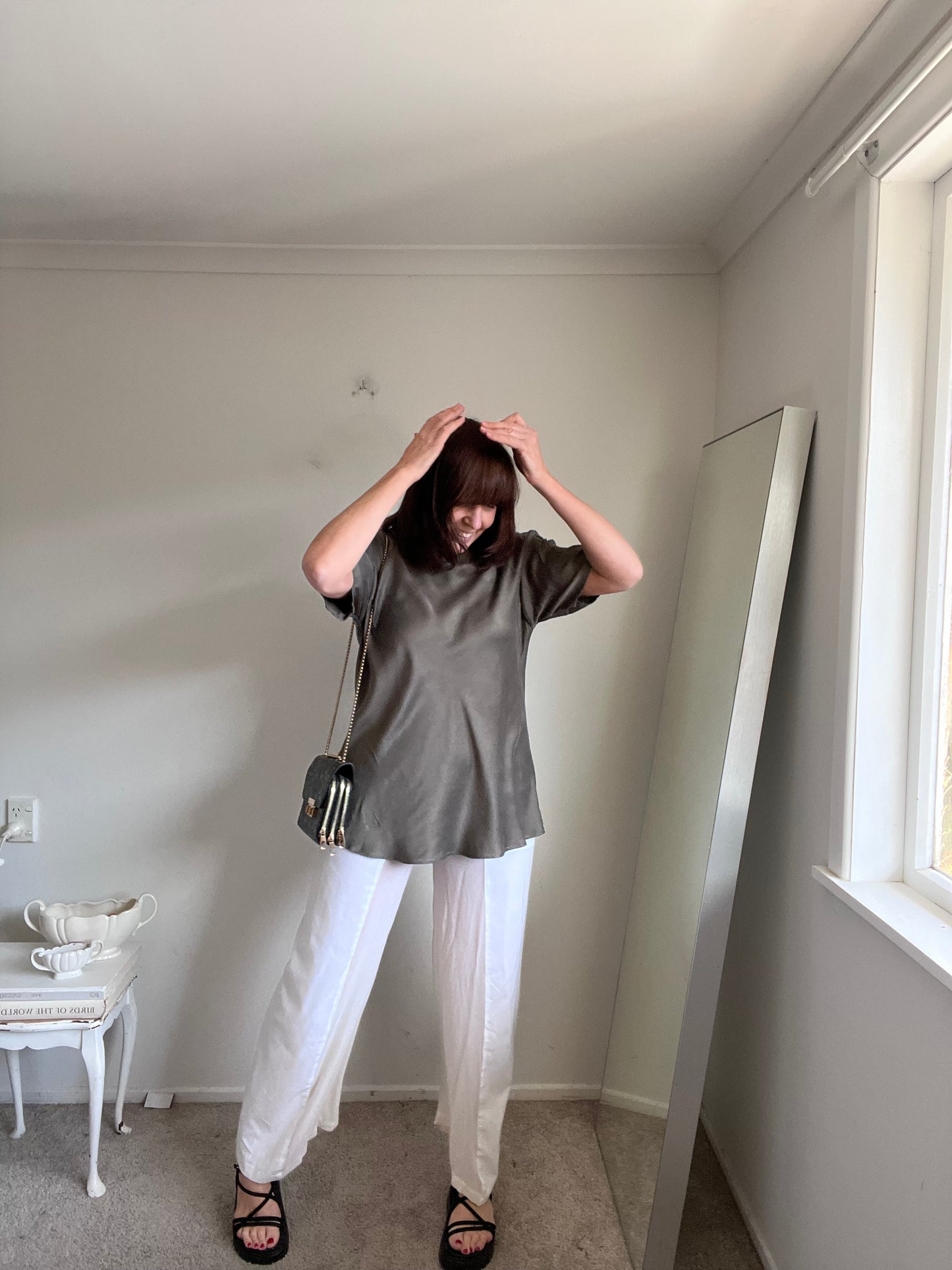 WENDY NELSON silk pants (10-12)