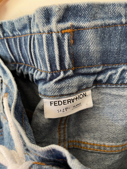 FEDERATION Wide Leg Drawstring Jeans RRP approx $170 (14)