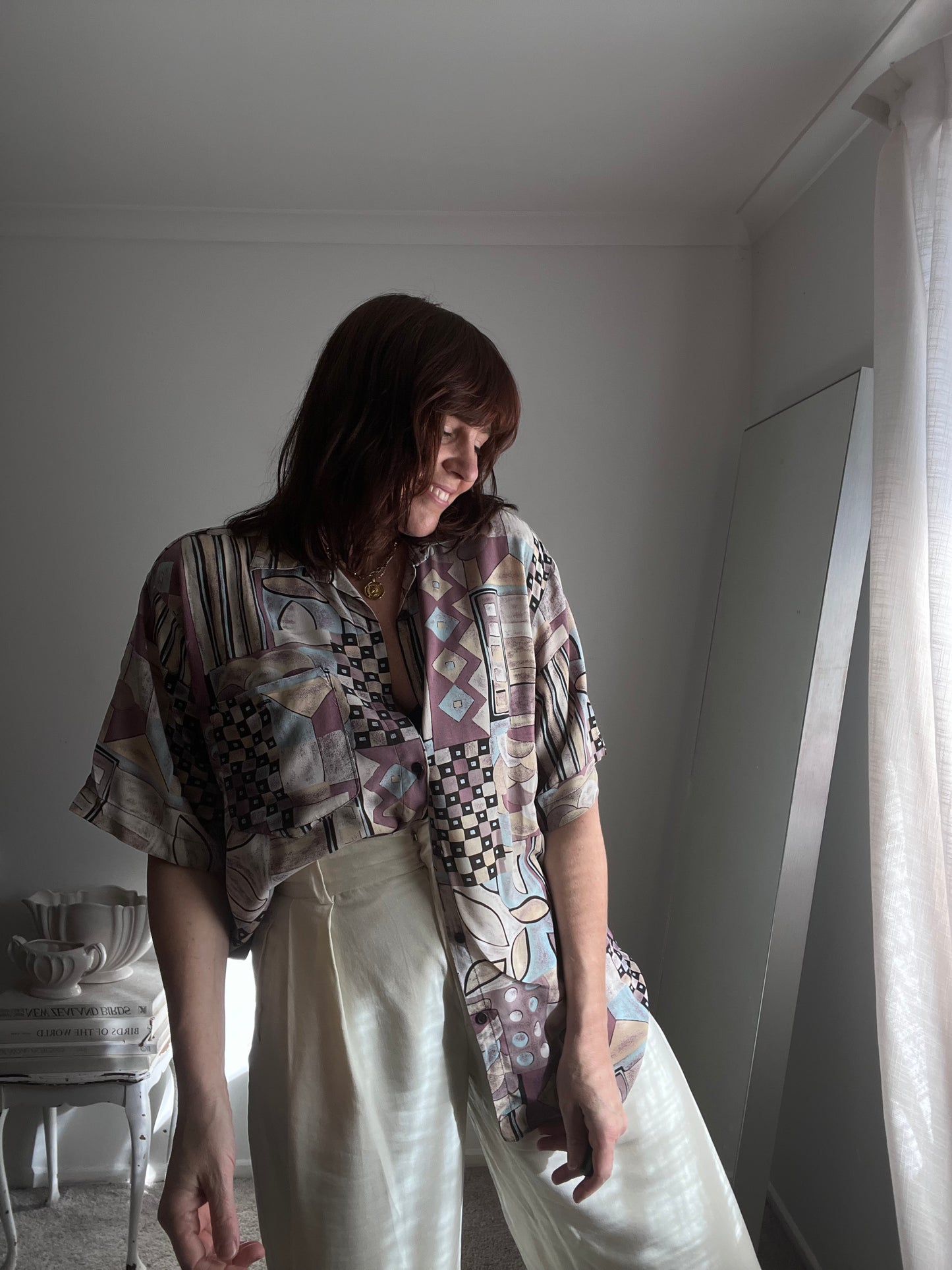 PAGO PAGO Vintage Abstract Print Shirt (8-12 imo)