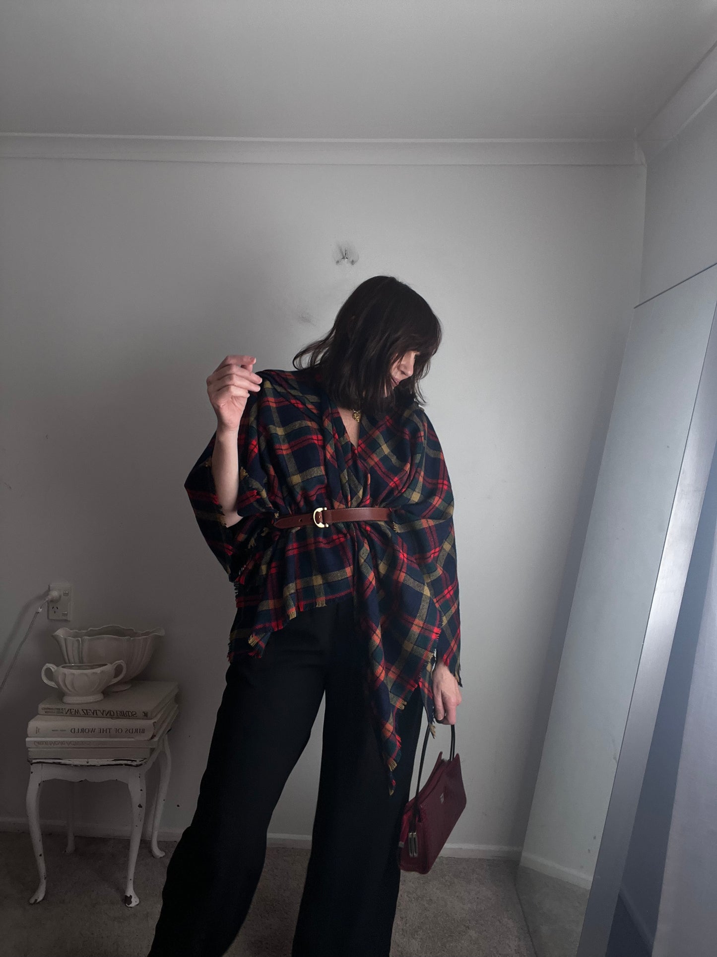 BRANIGAN WEAVERS Irish Tartan Wool Cape RRP$250 (One Size)