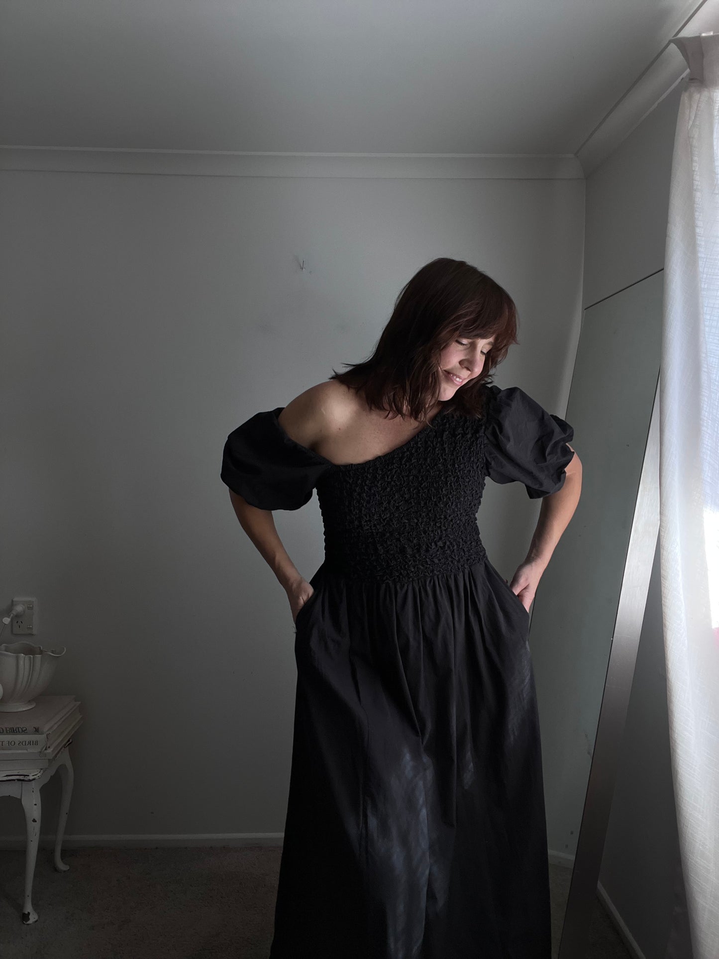 DECJUBA Shirred Puff Sleeve Midi Dress RRP $169.90 (14)