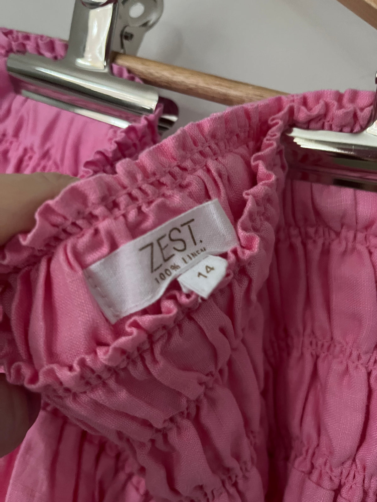 ZEST linen shirred waist skirt RRP$100 (14)