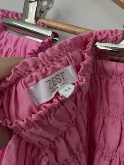 ZEST linen shirred waist skirt RRP$100 (14)