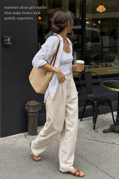 NUDE LUCY Thilda Linen Pant RRP $150 (Size 8-10)