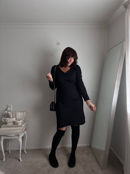 STANDARD ISSUE Merino V-Neck Dress RRP$279 (10-12)