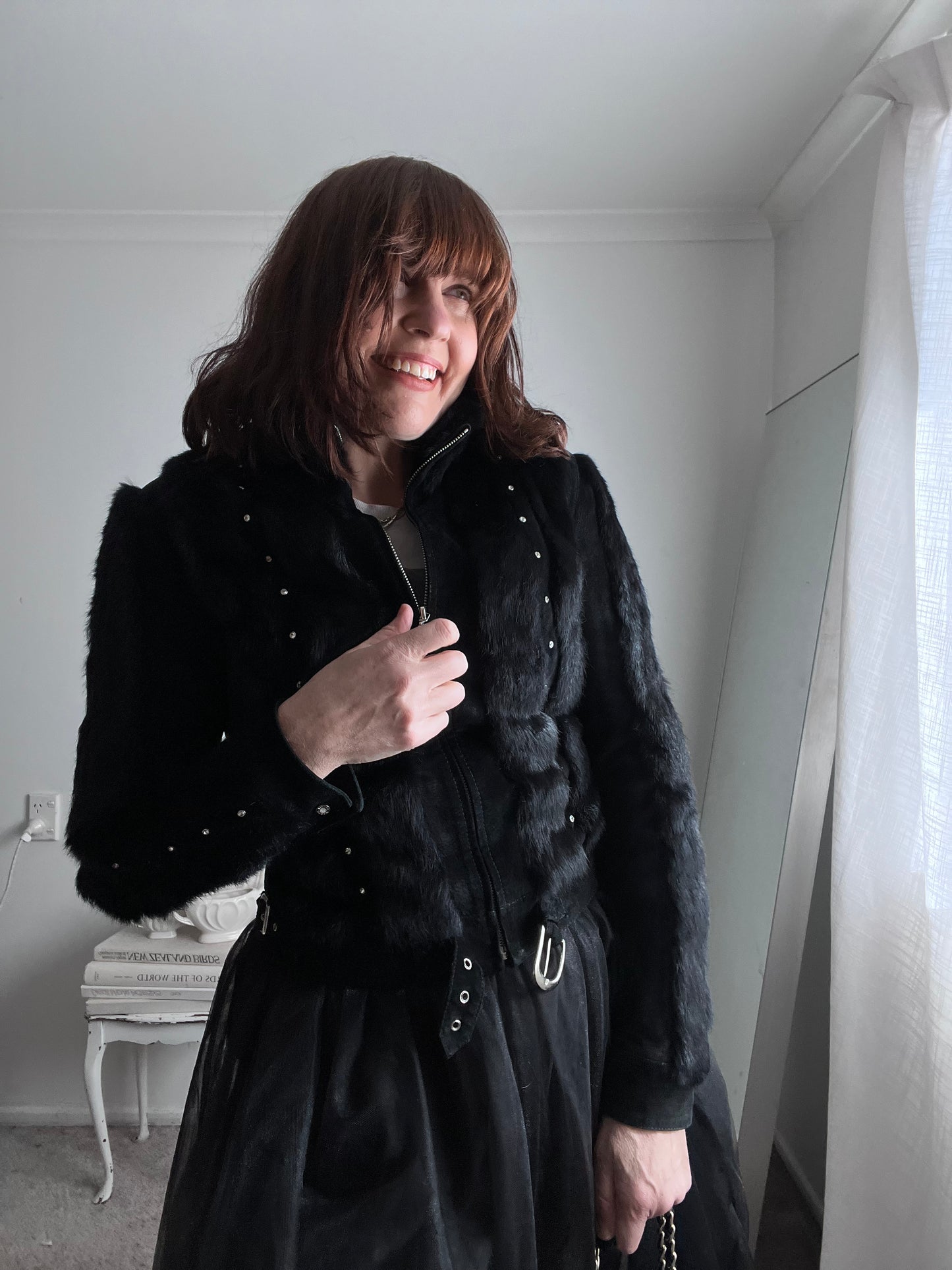 SHATUNI Suede/Fur Jacket (8-10)