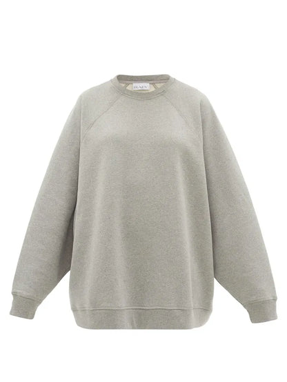 RAEY Grey Cotton Raglan Sweatshirt RRP$345 (12-16)