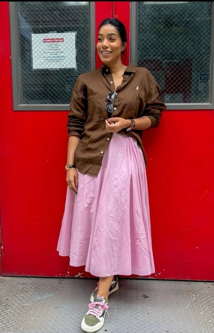 ZEST linen shirred waist skirt RRP$100 (14)