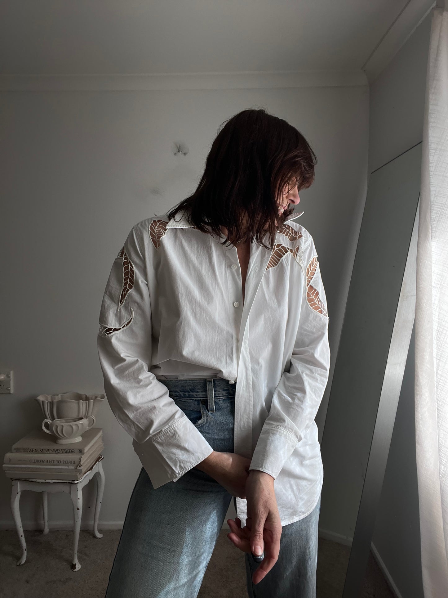 COS Relaxed Eyelet Shirt RRP$210 (10-12)