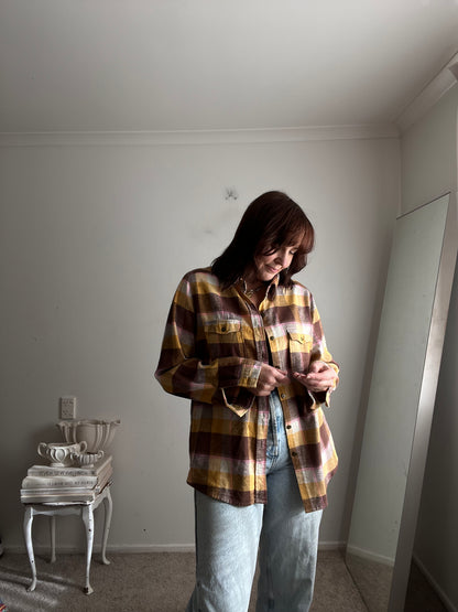 Spell Plaid Overshirt RRP $229 (Size 10-14)