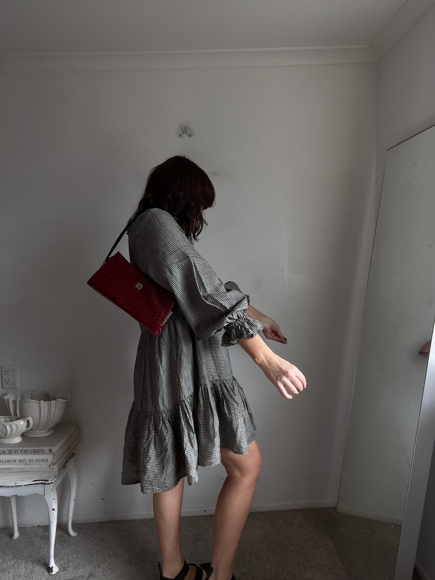 MAX Gingham Linen Tiered Dress RRP$159 (12)