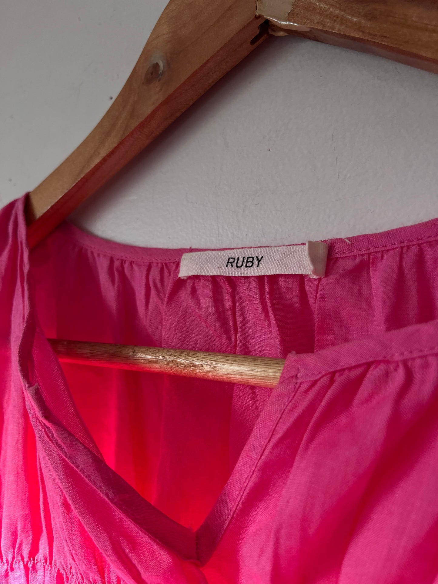 RUBY Pink Shirred RamieTop RRP$229 (10)