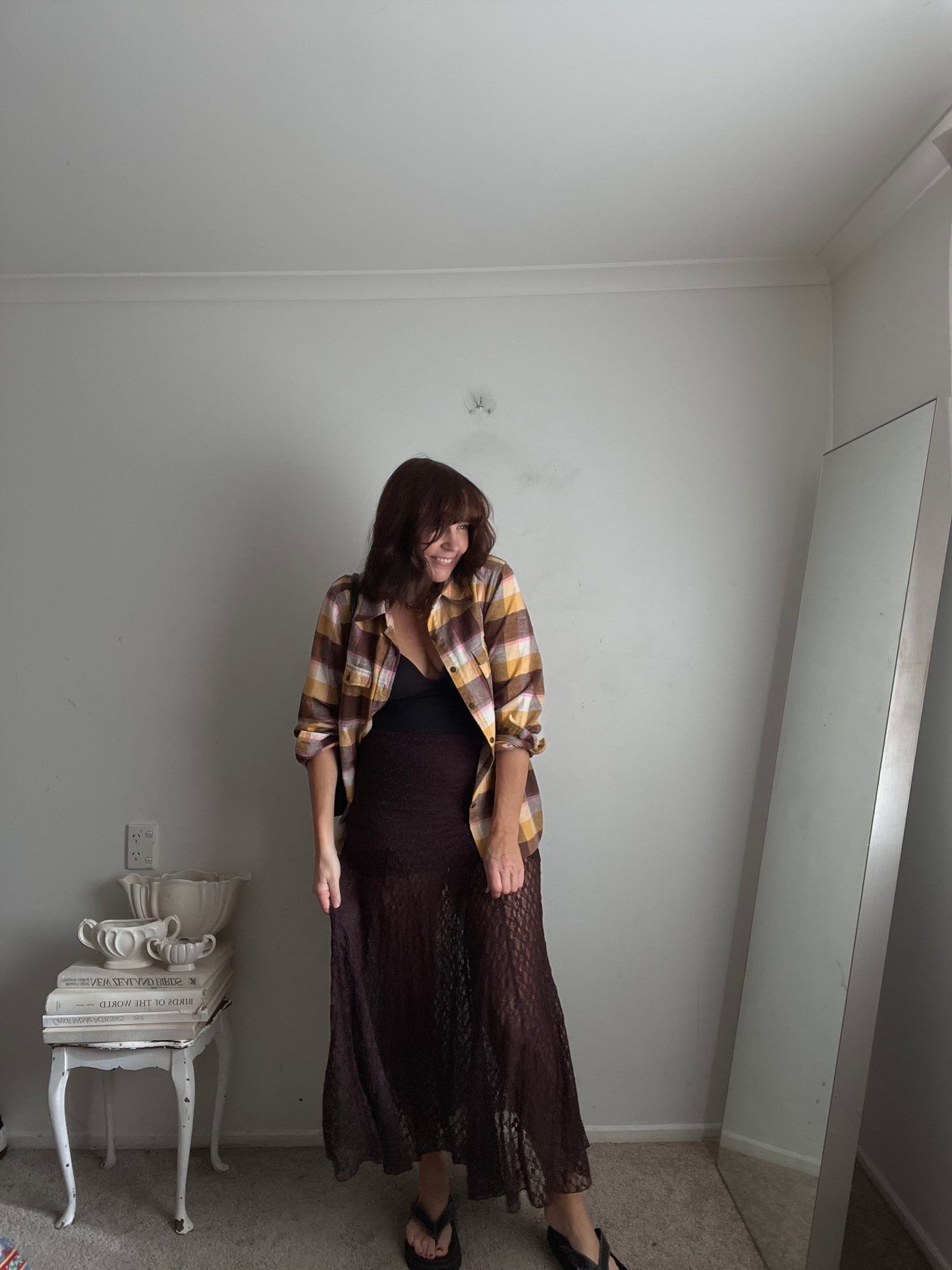 Lace Maxi Skirt (Size imo 10–12)