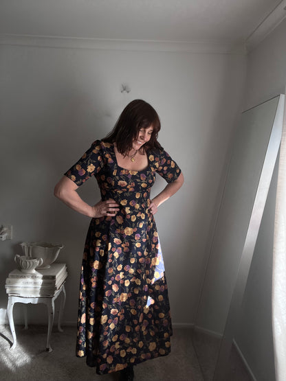 Vintage ROBYN DESIGN Floral Midi Dress (12)