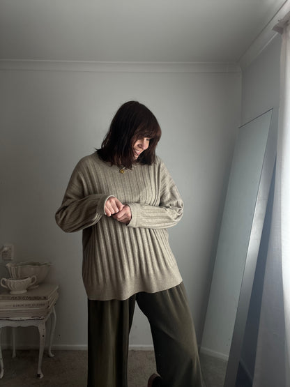 MARLE Merino Possum Silk Rib Knit Jumper RRP$500 (12-14)