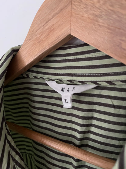 MAX organic cotton striped shirt RRP approx. $129.99 (Size 16-18)