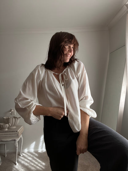 HERD OF BIRDS Silk blouse RRP$229 (12-14)