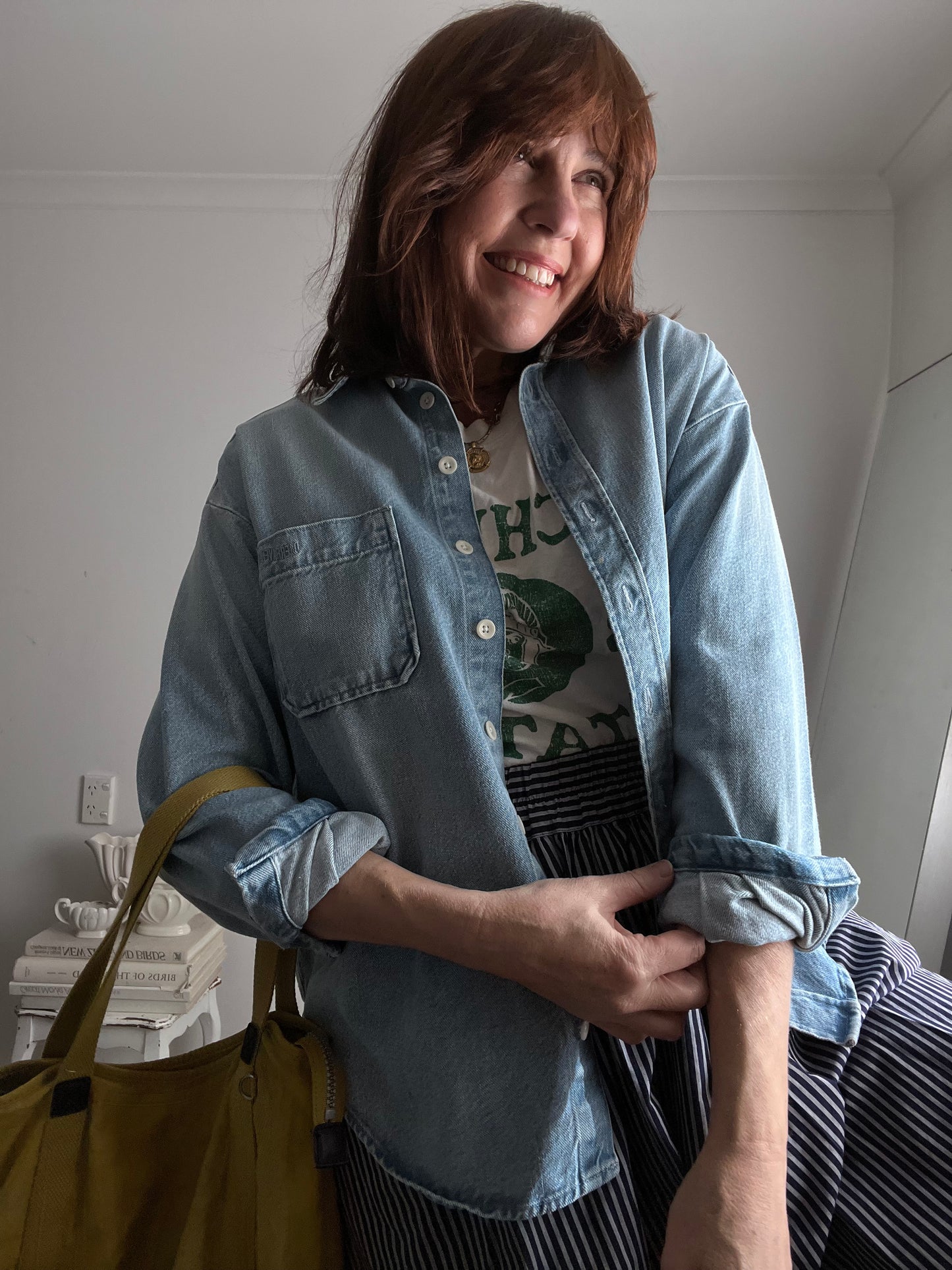 DJERF AVENUE Denim Shacket RRP$295 (8-10)