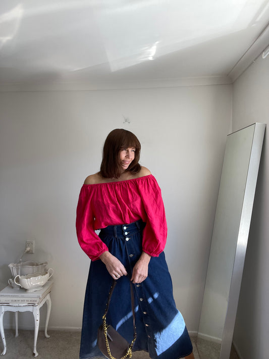 ZEST linen top (10-12)