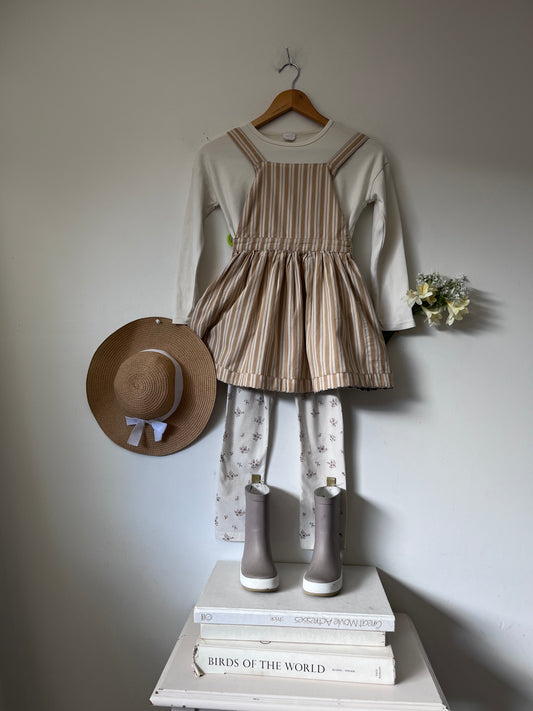 HUX Reversible Stripe Pinafore Dress (Size 6)