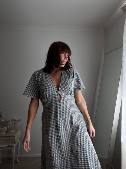 RUBY Clover Gingham Midi Dress RRP$249 (14-18)
