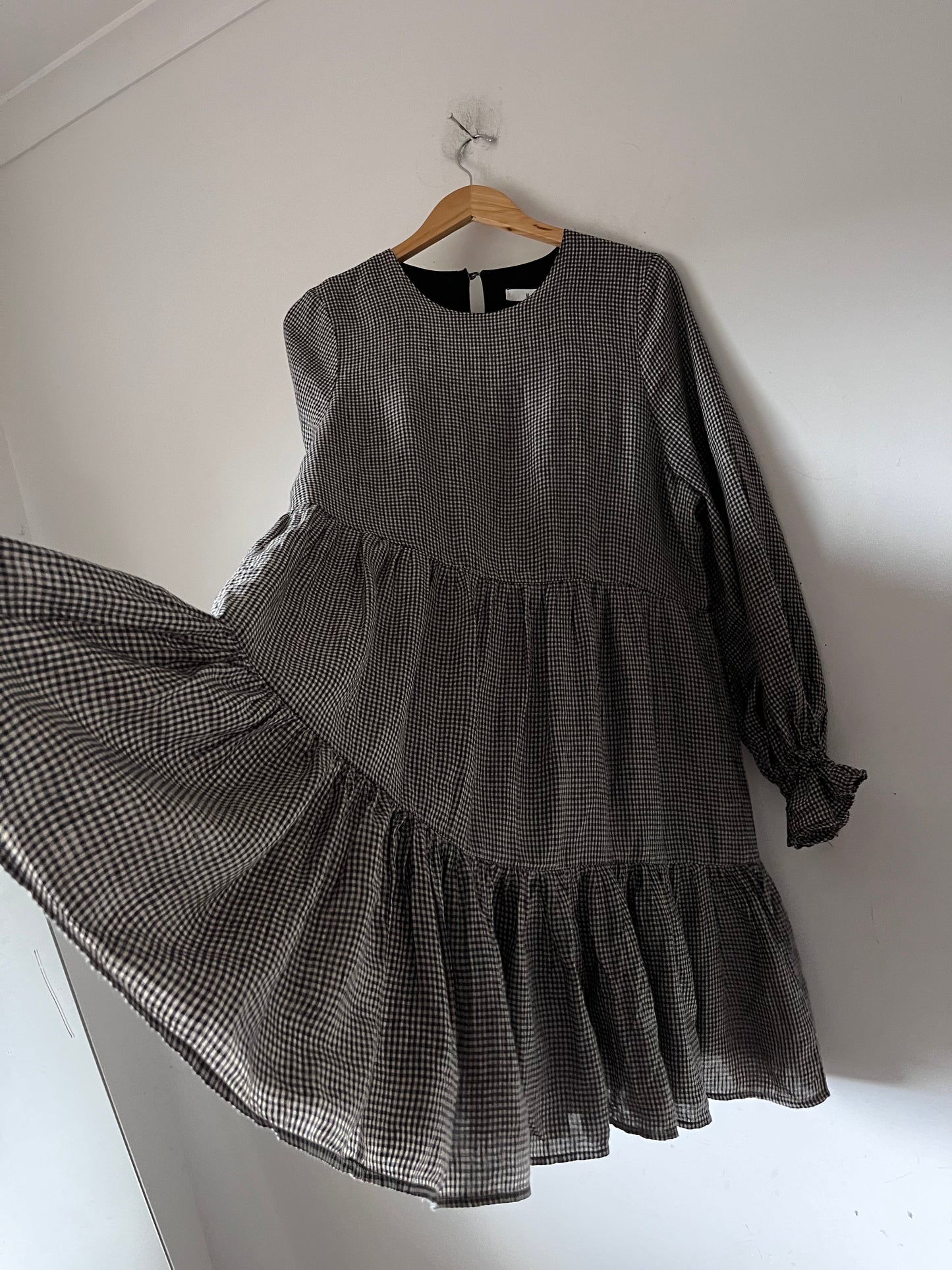 MAX Gingham Linen Tiered Dress RRP$159 (12)