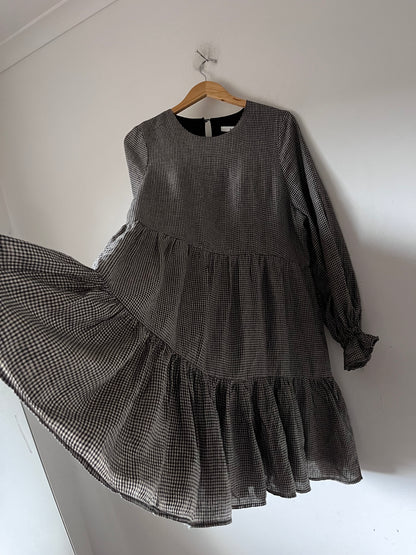 MAX Gingham Linen Tiered Dress RRP$159 (12)