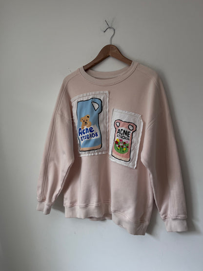 ACNE STUDIOS Bear Patch Sweatshirt RRP$650 (10-12)