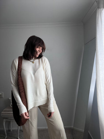 ICEBREAKER Relaxed Merino Crew Neck Sweater RRP$240 (12-14)
