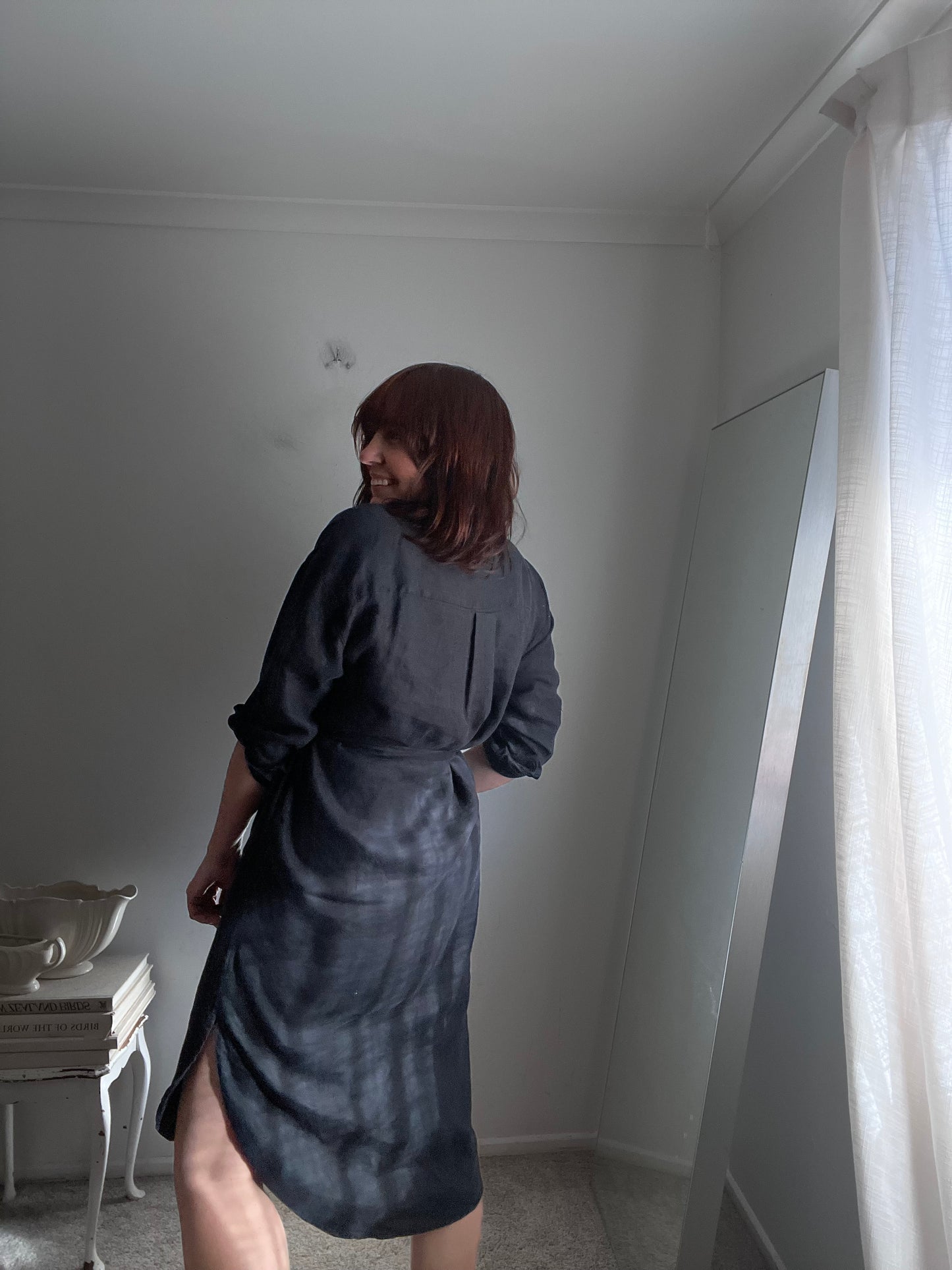 DECJUBA Luxe Basics Linen Shirt Dress (10-12)