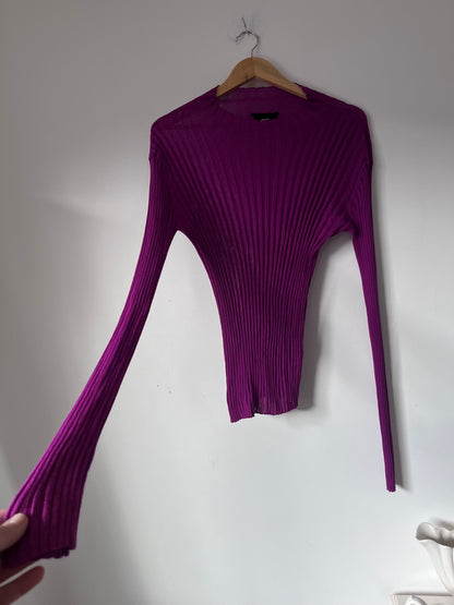 THING THING ribbed knit top RRP approx. $139 (Size 16)