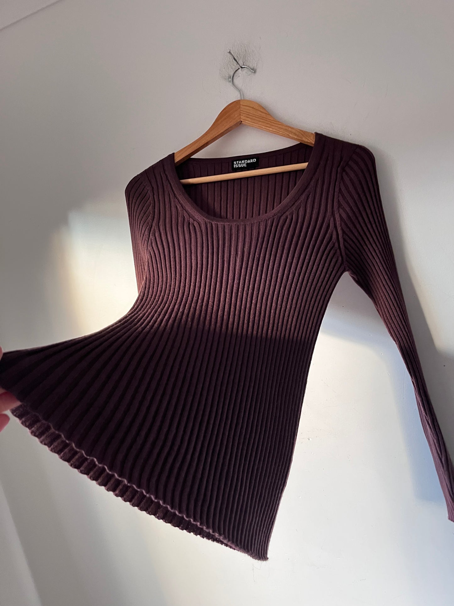 STANDARD ISSUE Merino Ribbed Top RRP$259 (12-14)
