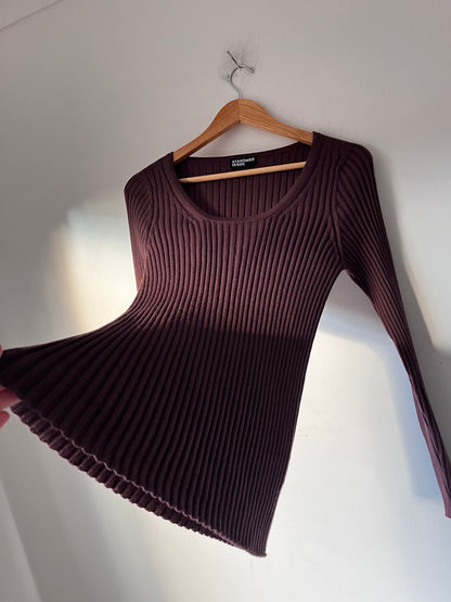 STANDARD ISSUE Merino Ribbed Top RRP$259 (12-14)