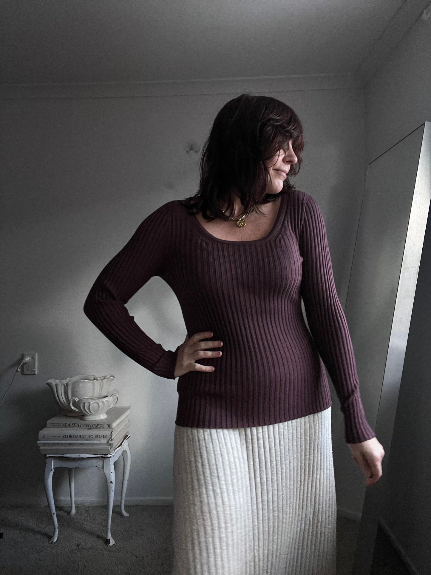STANDARD ISSUE Merino Ribbed Top RRP$259 (12-14)