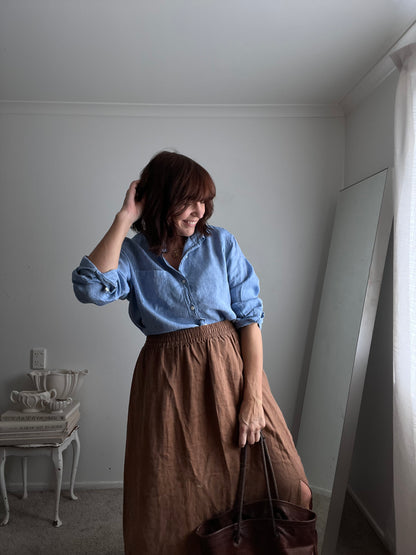 Country Road Irish Linen Shirt RRP $169 (Size 12-16)