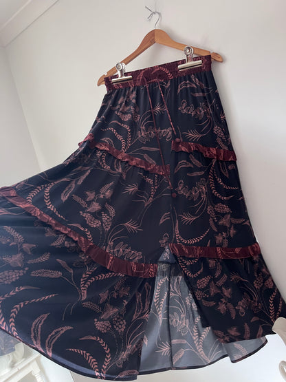 LOOBIE’S STORY Botanical Tiered Skirt RRP$399 (Size 12)