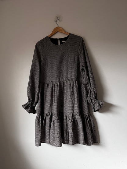 MAX Gingham Linen Tiered Dress RRP$159 (12)