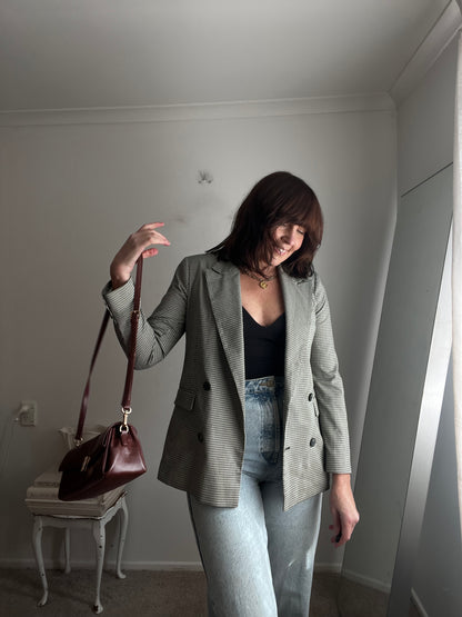 TOPSHOP Gingham Blazer & Mini Skirt Suit RRP$180 (8)