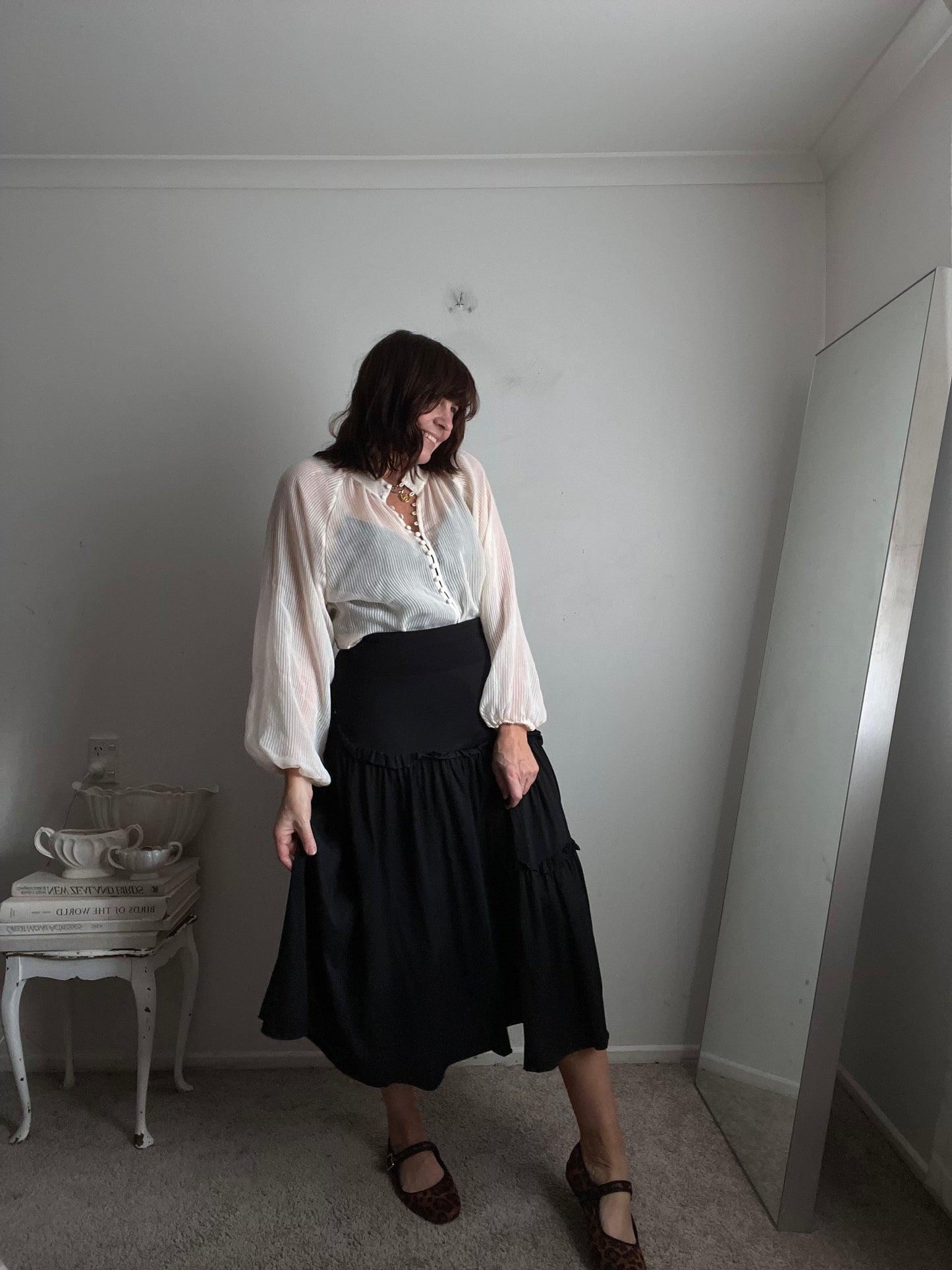 MOOCHI Tiered Midi Skirt RRP$320 (10)
