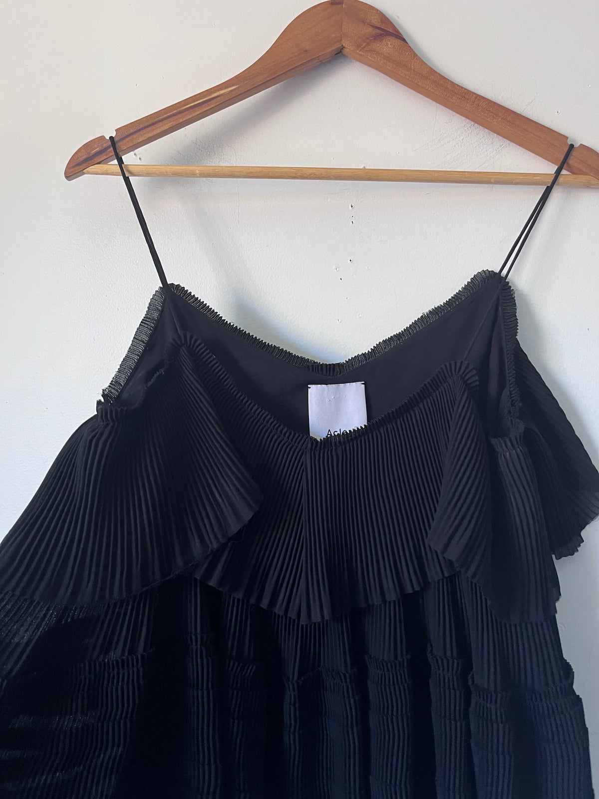 ACLER Pleated Ruffle Cami Top RRP $395 (6-8)