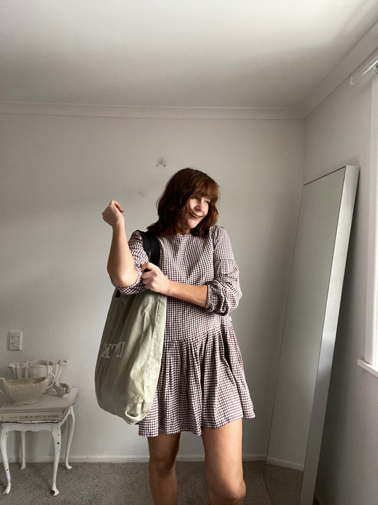 LOCALE gingham dress RRP$100 (8-10)