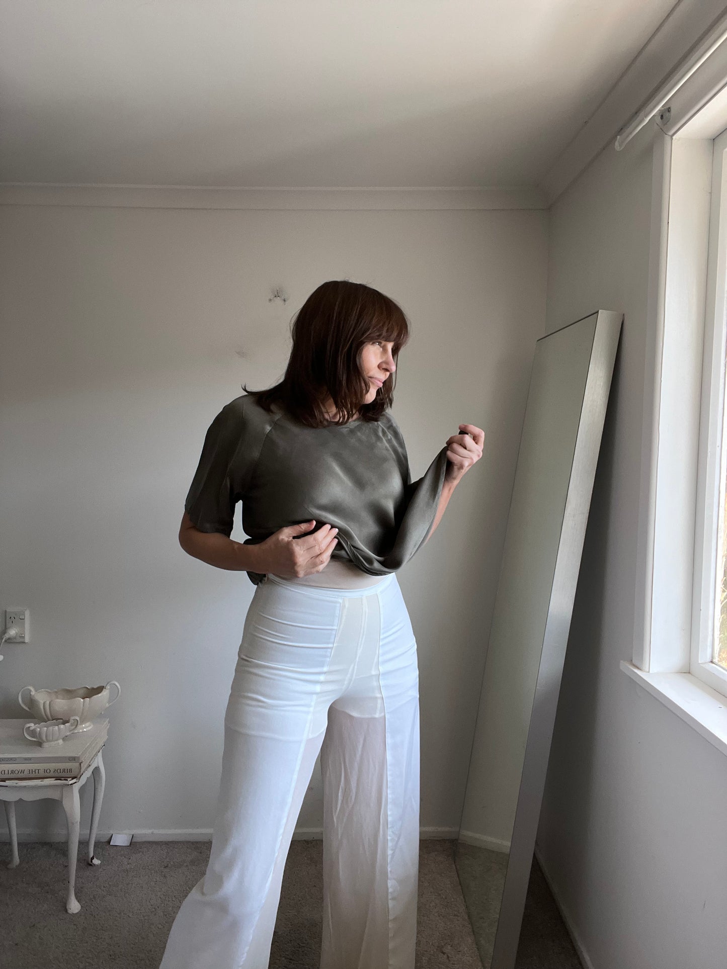 WENDY NELSON silk pants (10-12)