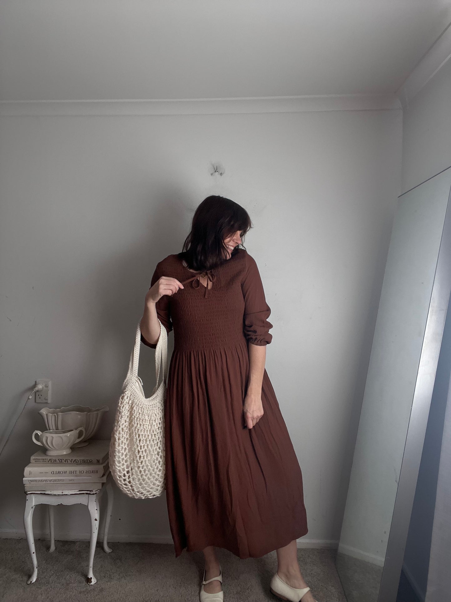 ELM Shirred Maxi Dress RRP$150 (10-12)
