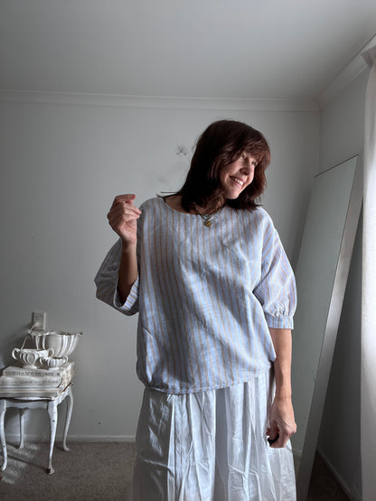 Home Tailored Stripe Blouse (Size imo 12-14)