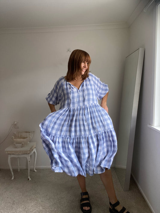 BEE MADISON gingham dress (10-12)