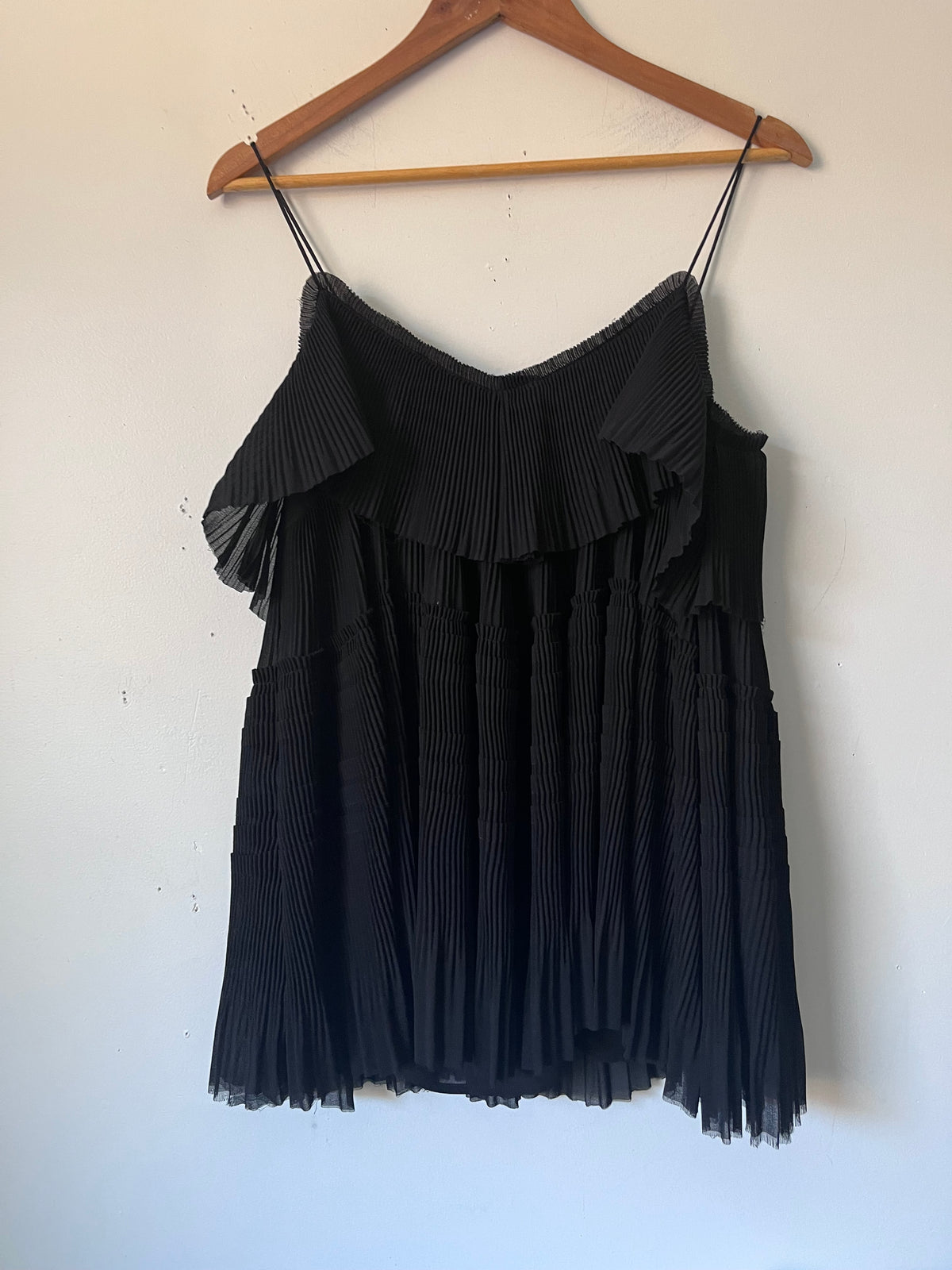 ACLER Pleated Ruffle Cami Top RRP $395 (6-8)